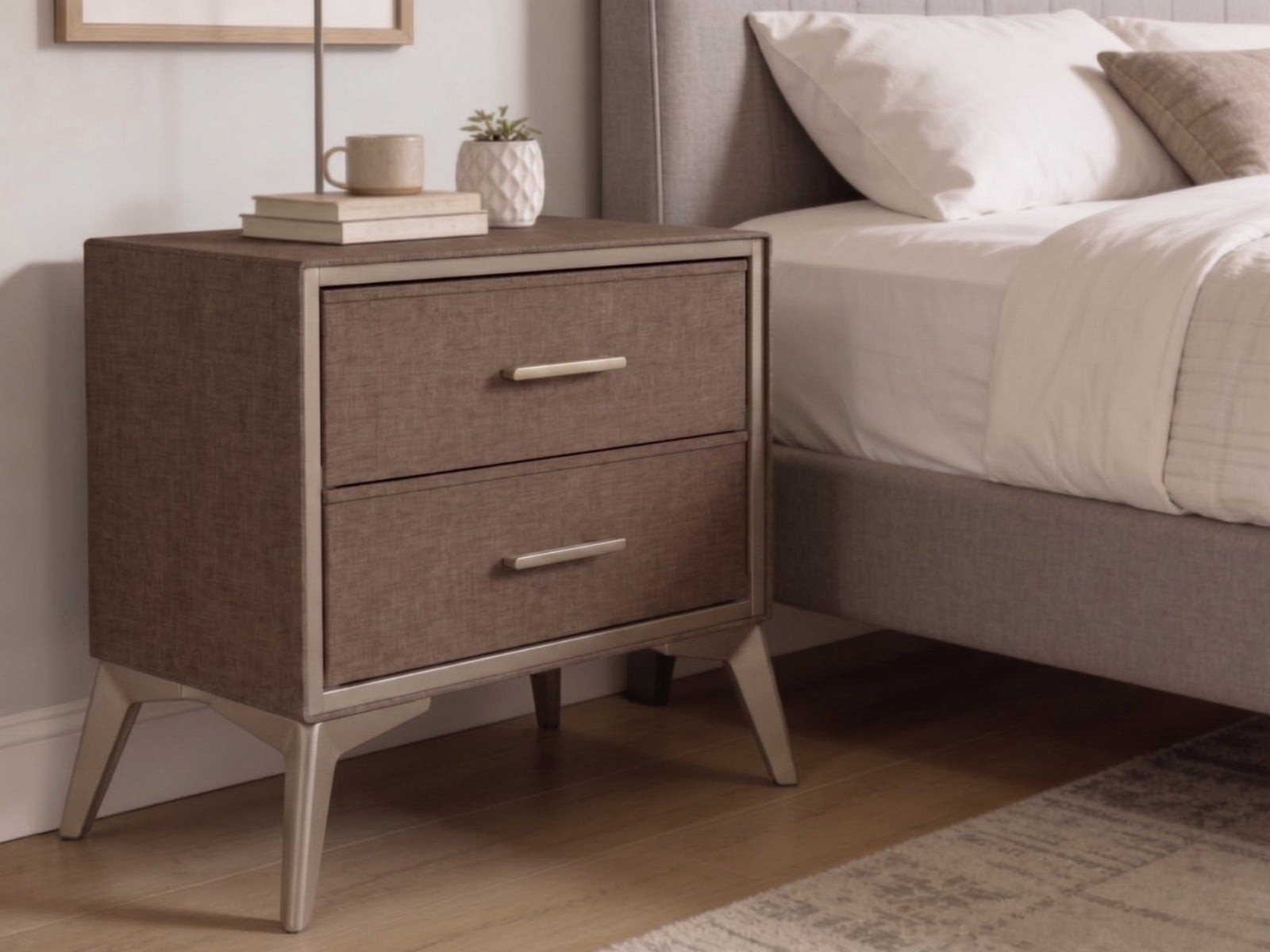 Delani Bedside Table - Brown