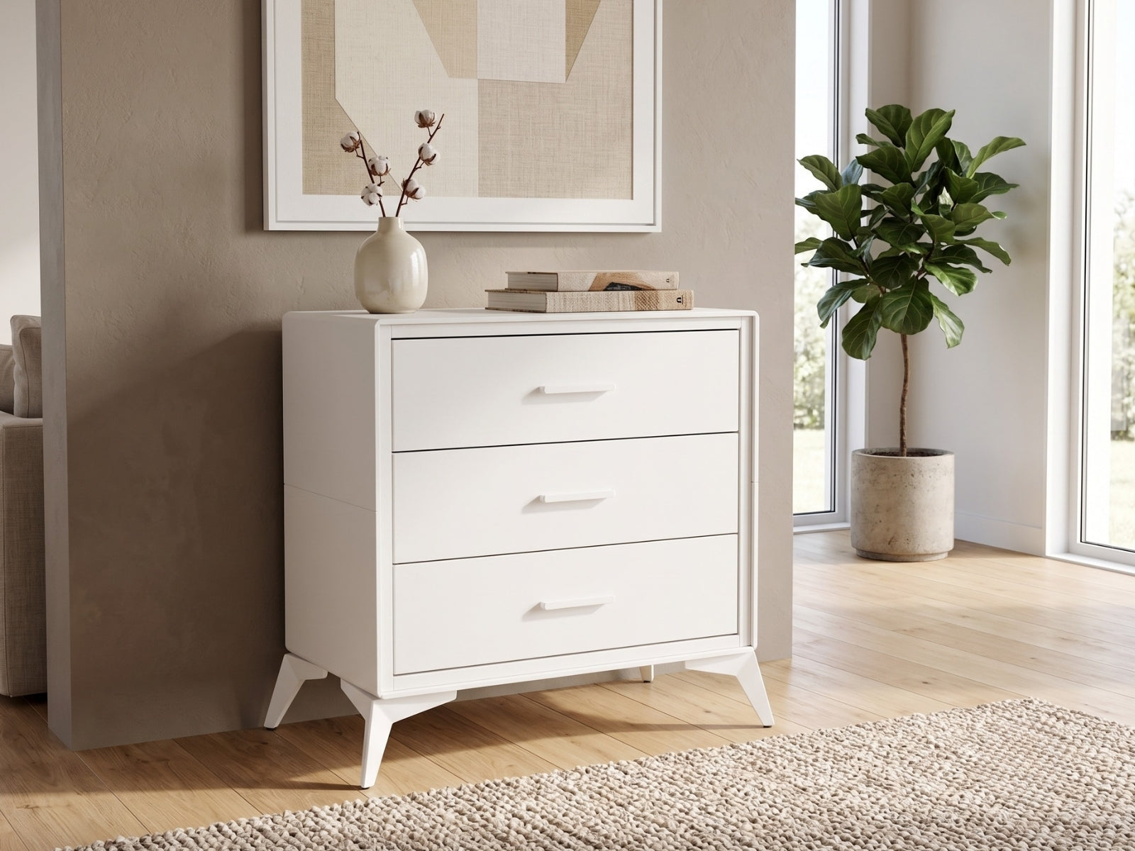 Delani 3-Drawer Chest - Cream