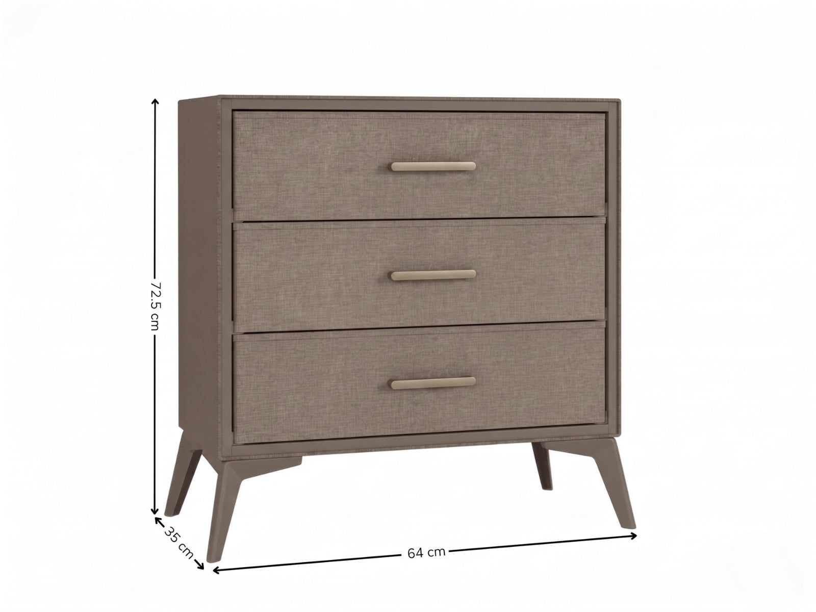 Delani 3-Drawer Chest - Brown