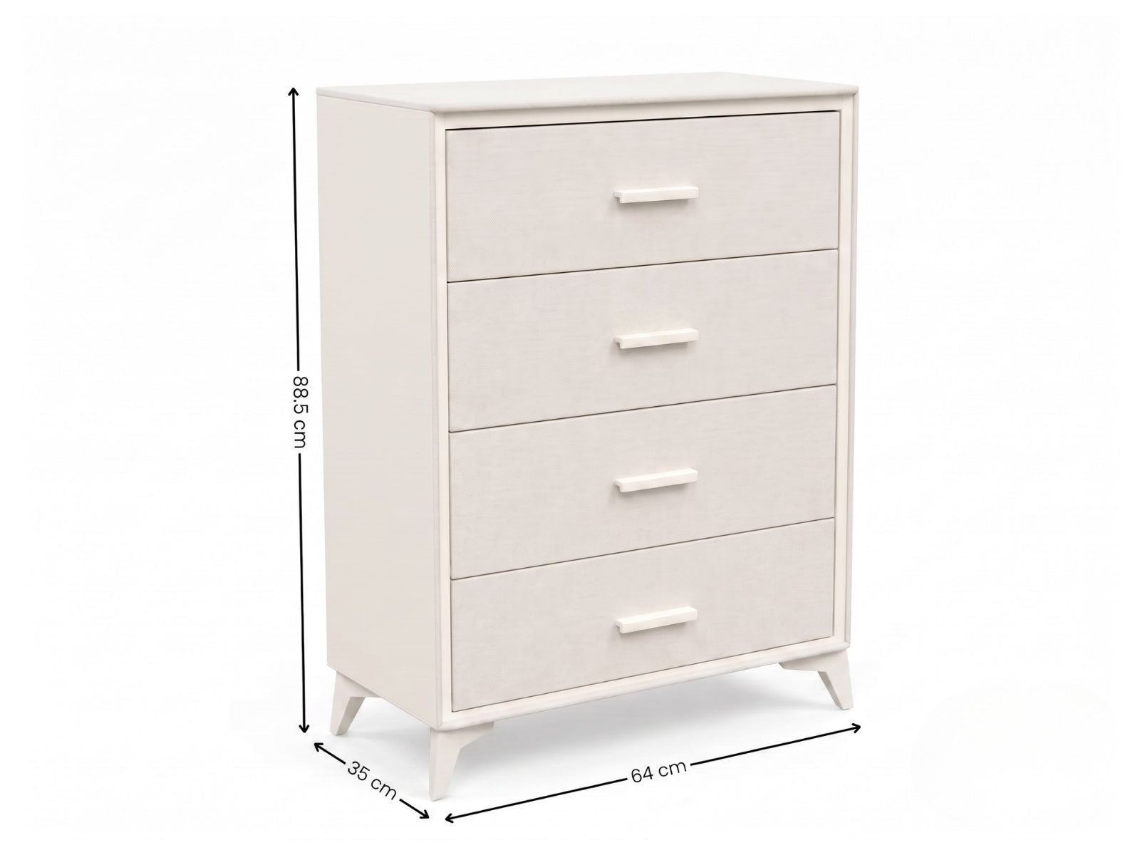 Delani 4-Drawer Tallboy - Cream