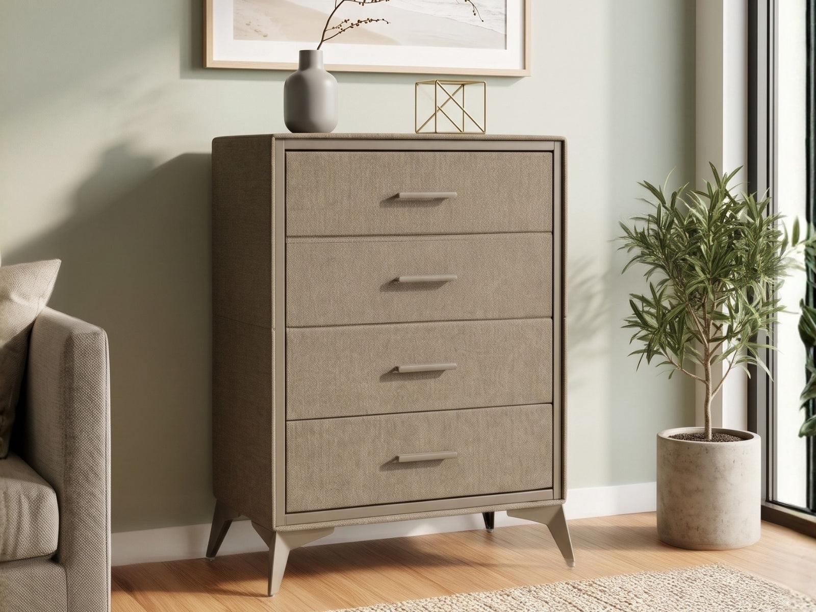 Delani 4-Drawer Tallboy - Brown
