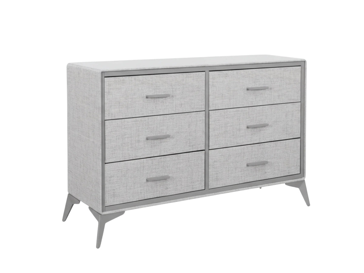 Delani 6-Drawer Lowboy - Grey