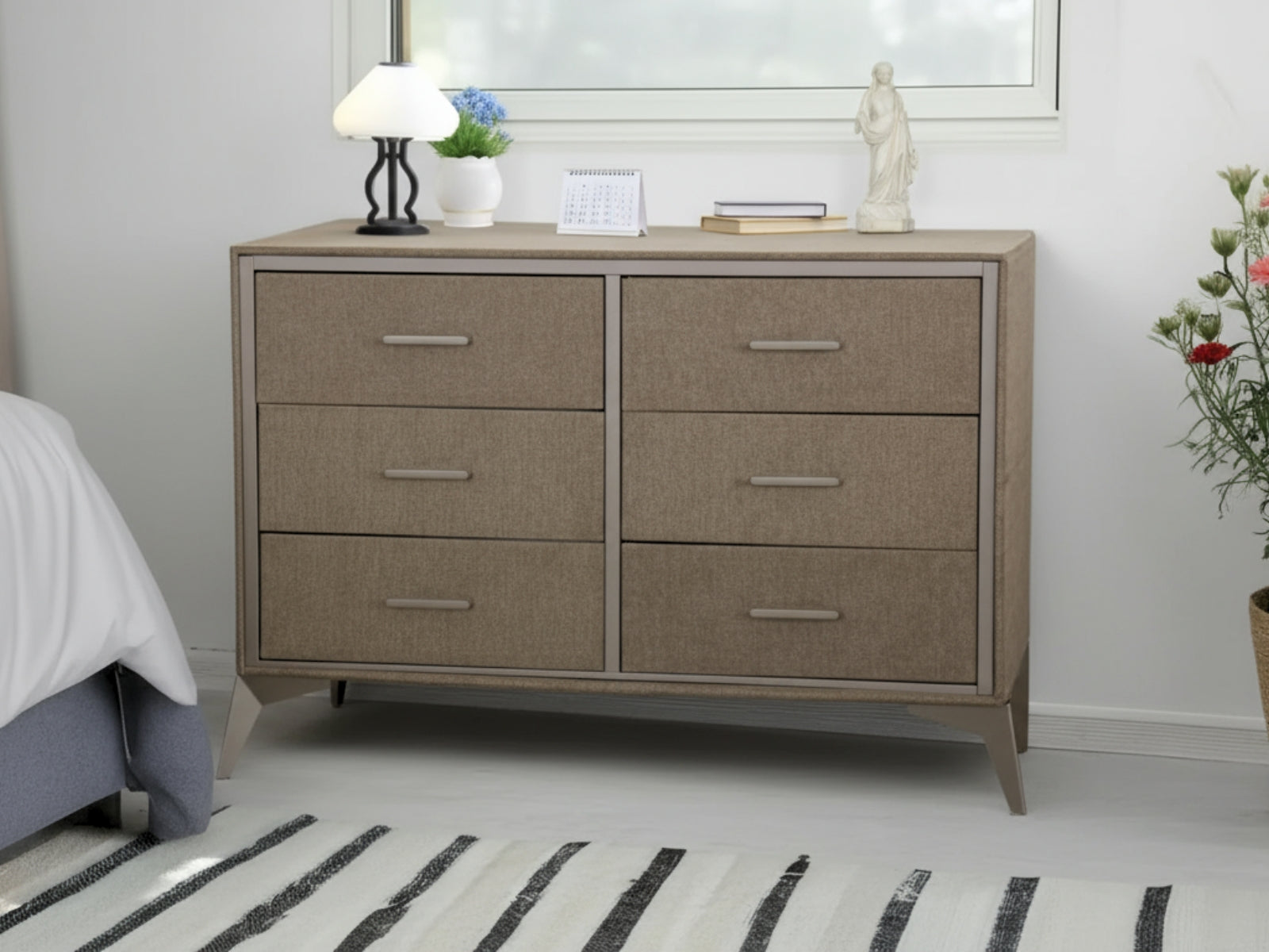 Delani 6-Drawer Lowboy - Brown