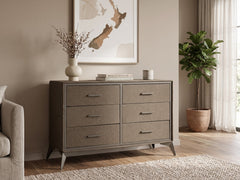 Delani 6-Drawer Lowboy - Brown