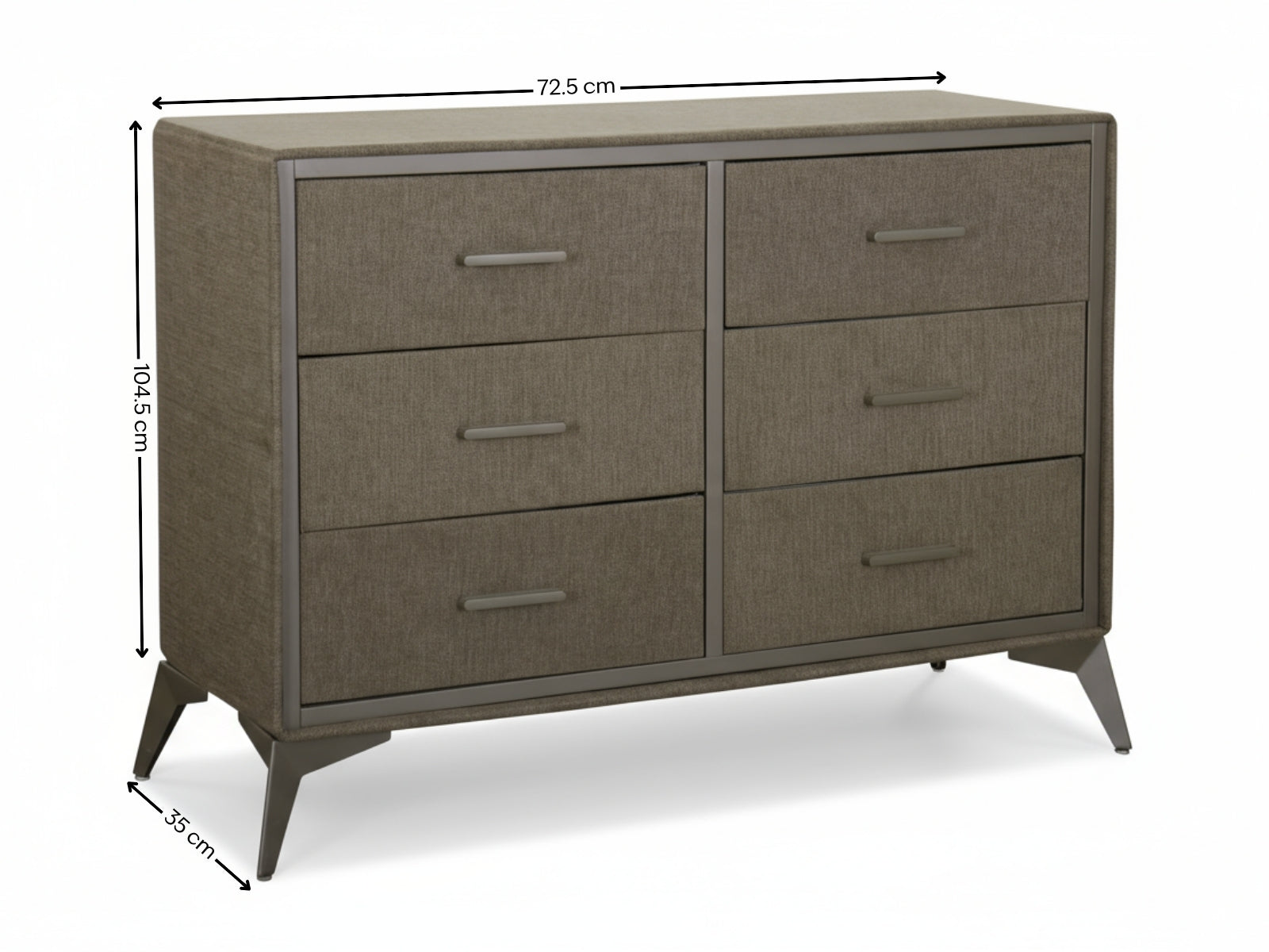Delani 6-Drawer Lowboy - Brown