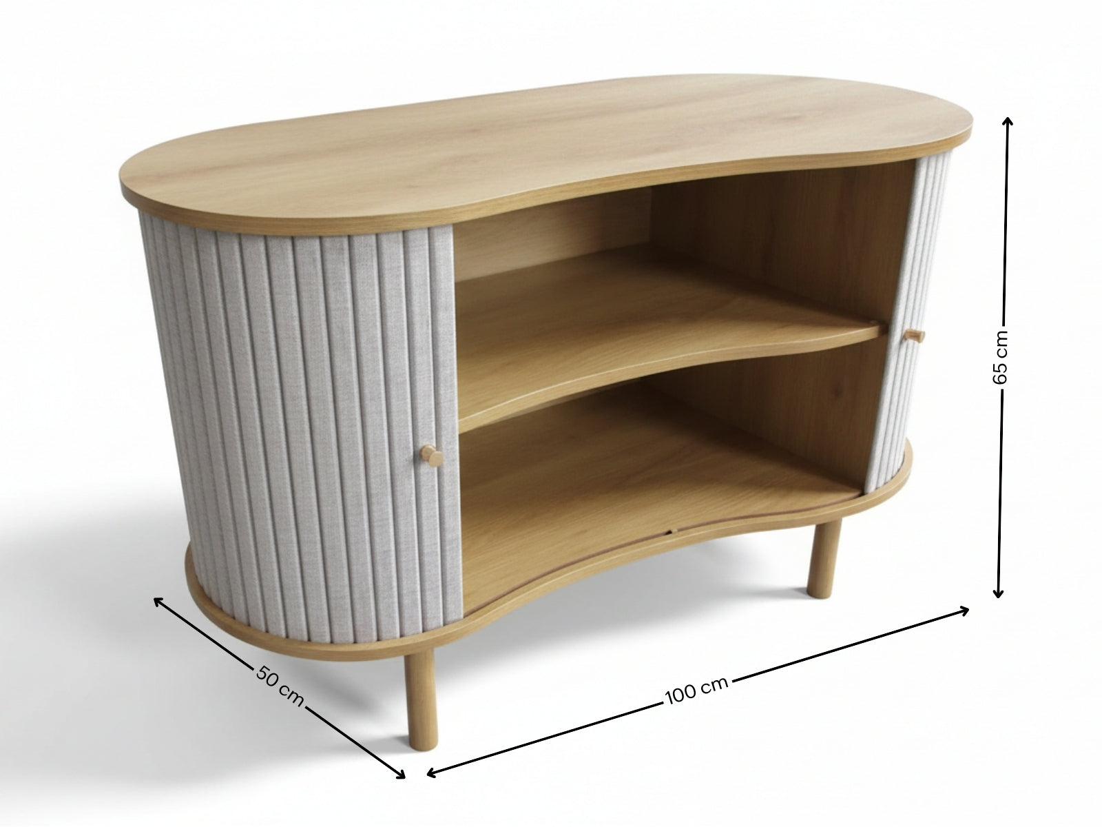Ayla Tambour Sideboard - 100 cm