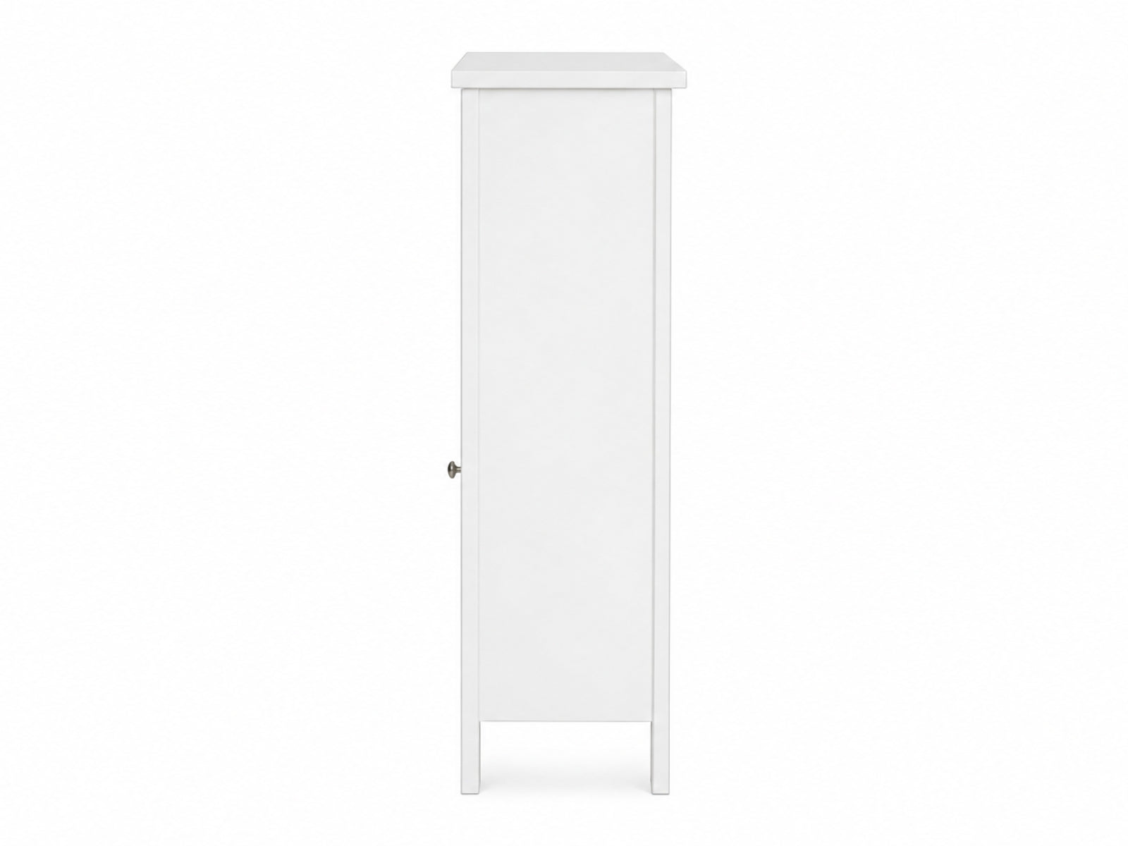 1-Door Rattan Storage Cabinet - White