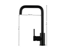 Black Kitchen Faucet - Square