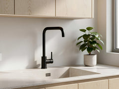 Black Kitchen Faucet - Square