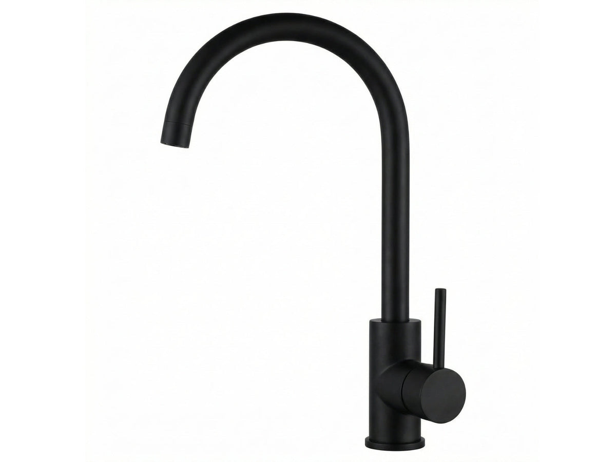 Black Kitchen Faucet - Gooseneck
