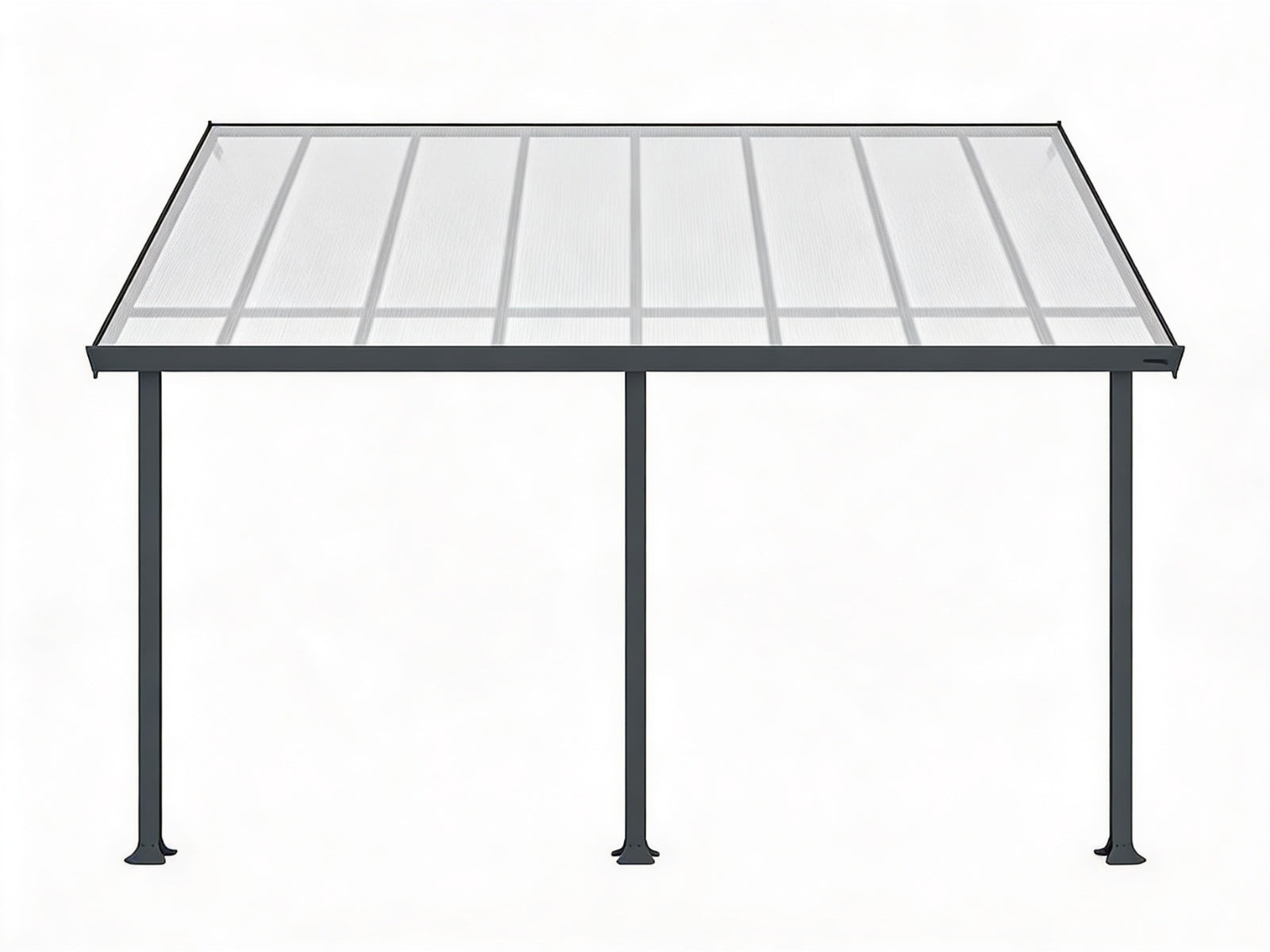 Aluminium Patio Canopy Grey - 10ft x 16ft