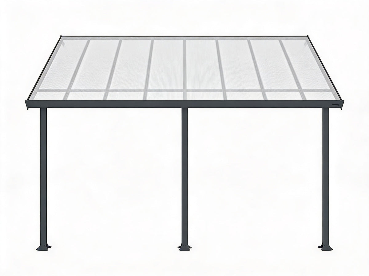 Aluminium Patio Canopy Grey - 10ft x 16ft