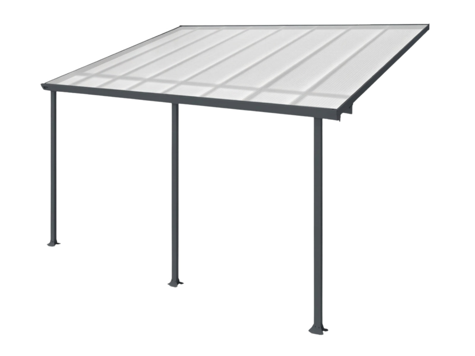 Aluminium Patio Canopy Grey - 10ft x 16ft