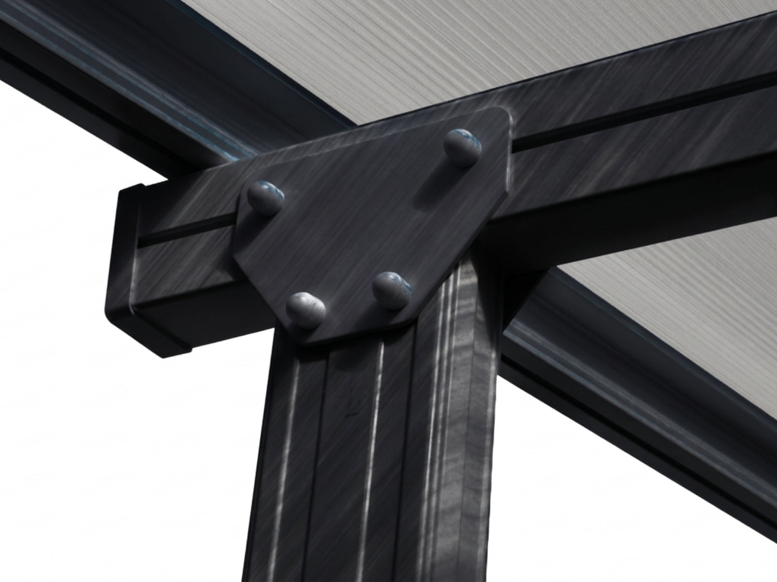 Aluminium Patio Canopy Grey - 10ft x 16ft