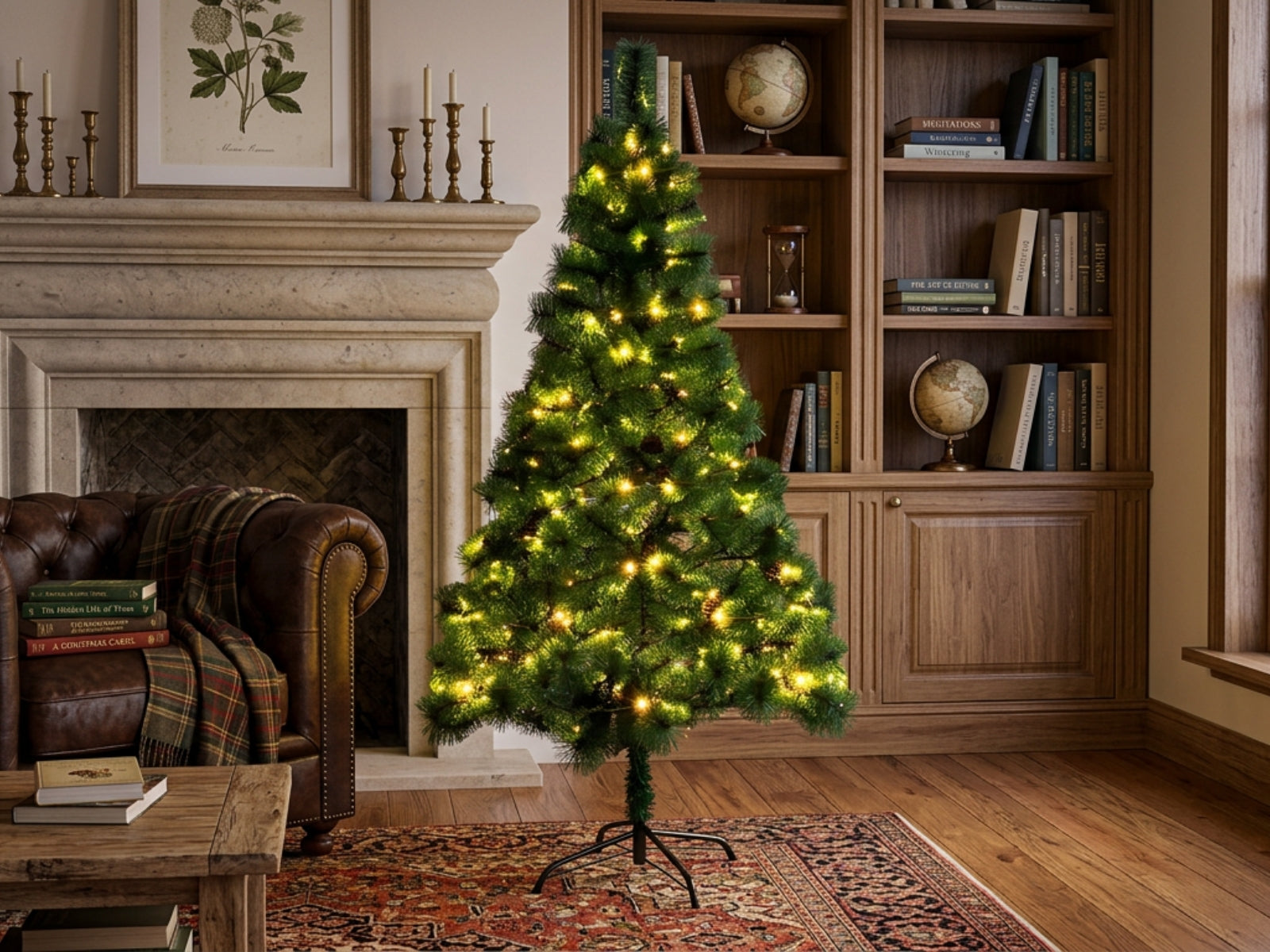 Christmas Tree with LED Lights - 6Ft/180 cm