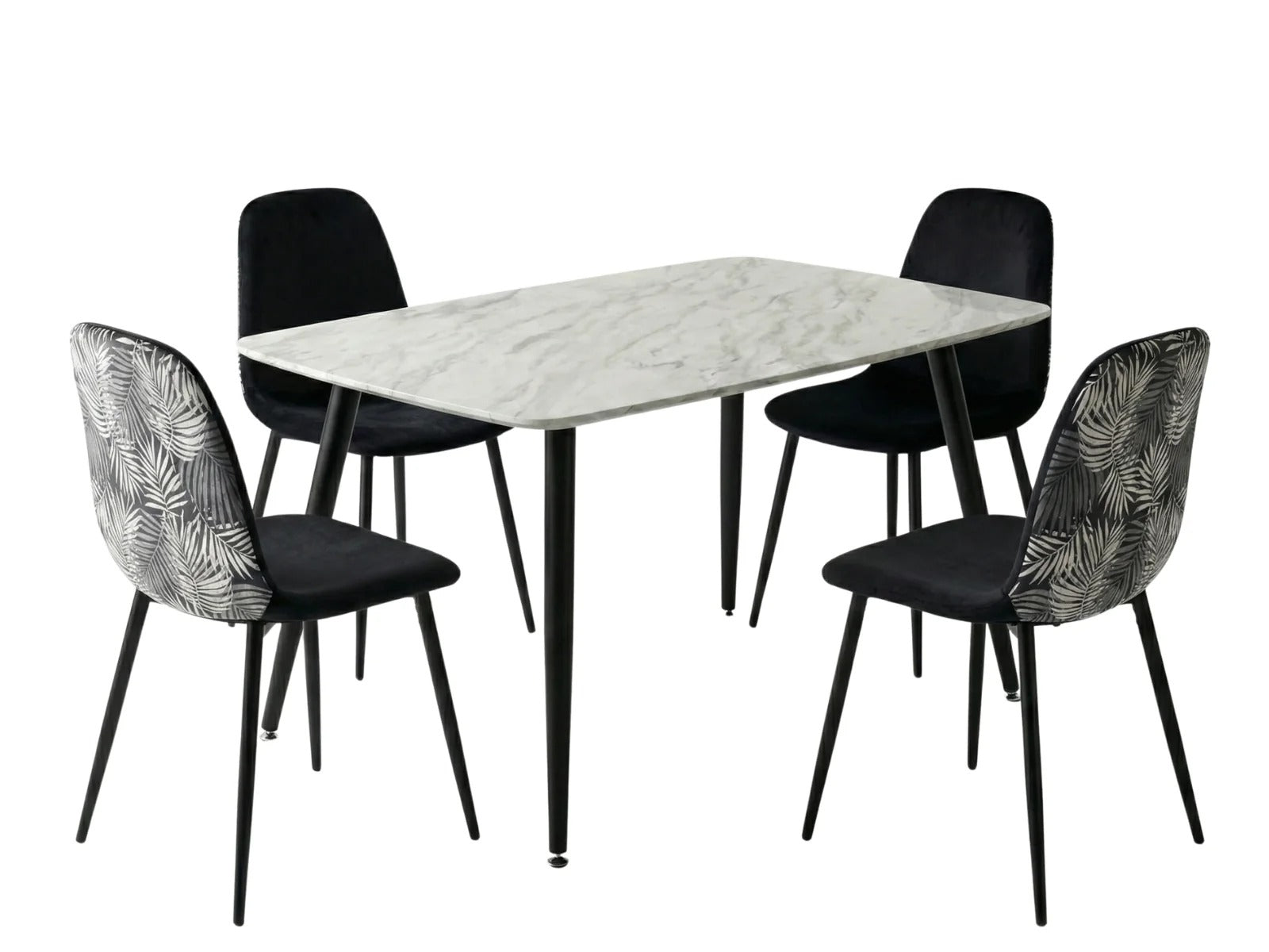 Axis Dining Chair with Fern Pattern - Set of 4