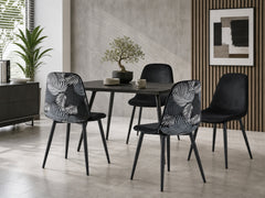Axis Dining Chair with Fern Pattern - Set of 4