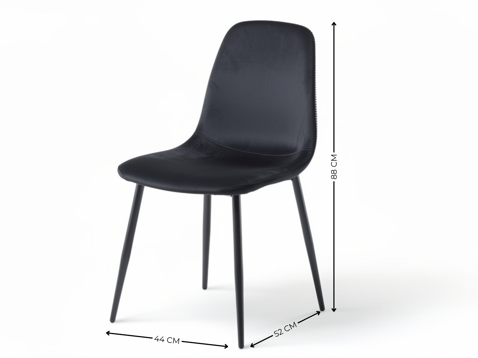 Axis Dining Chair with Houndstooth - Set of 4