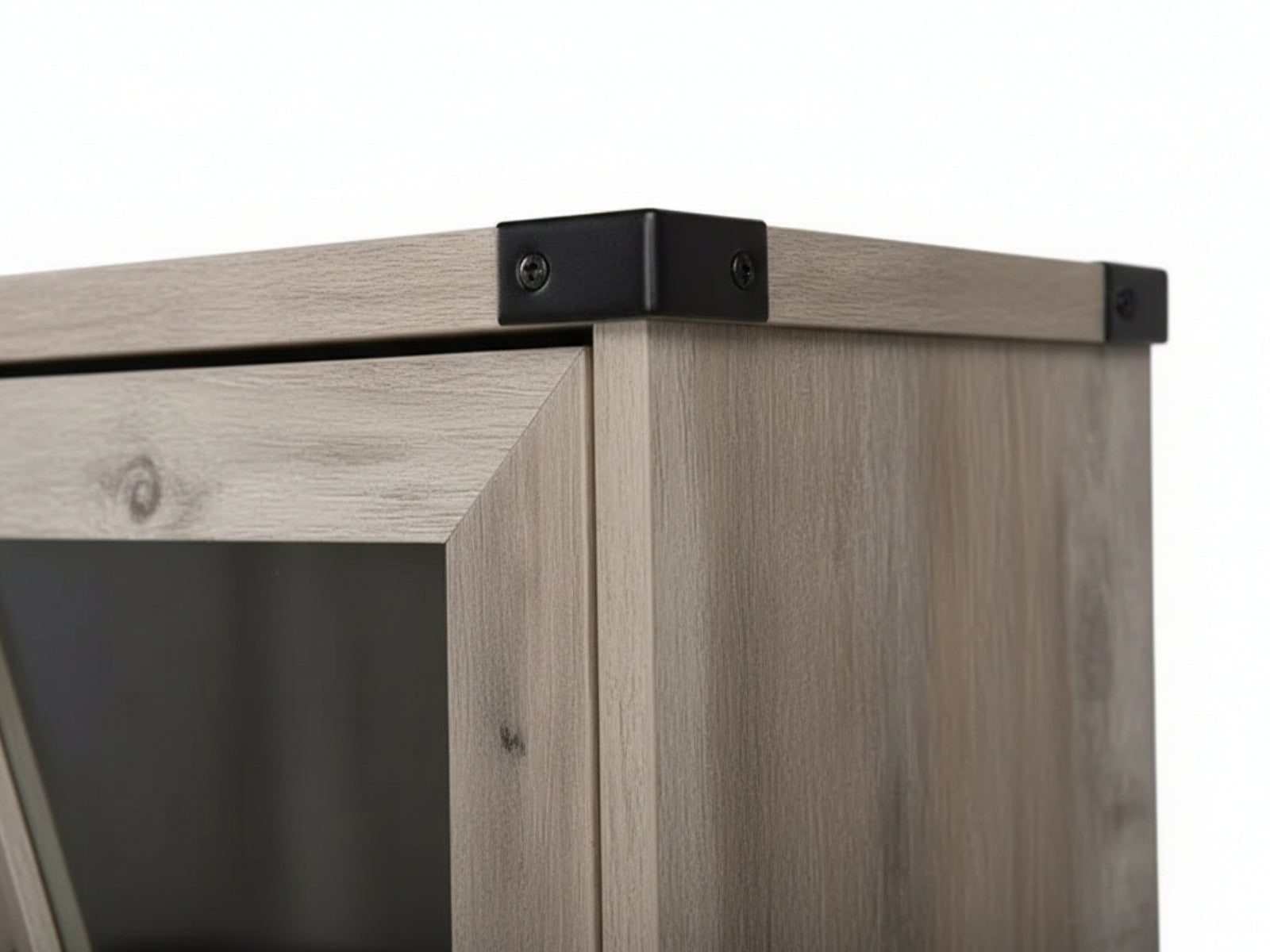 4-Door Wine Cabinet - Grey Wash
