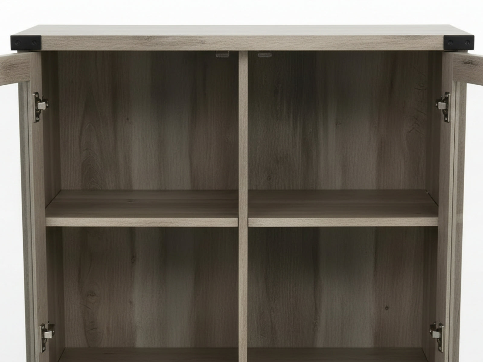 4-Door Wine Cabinet - Grey Wash