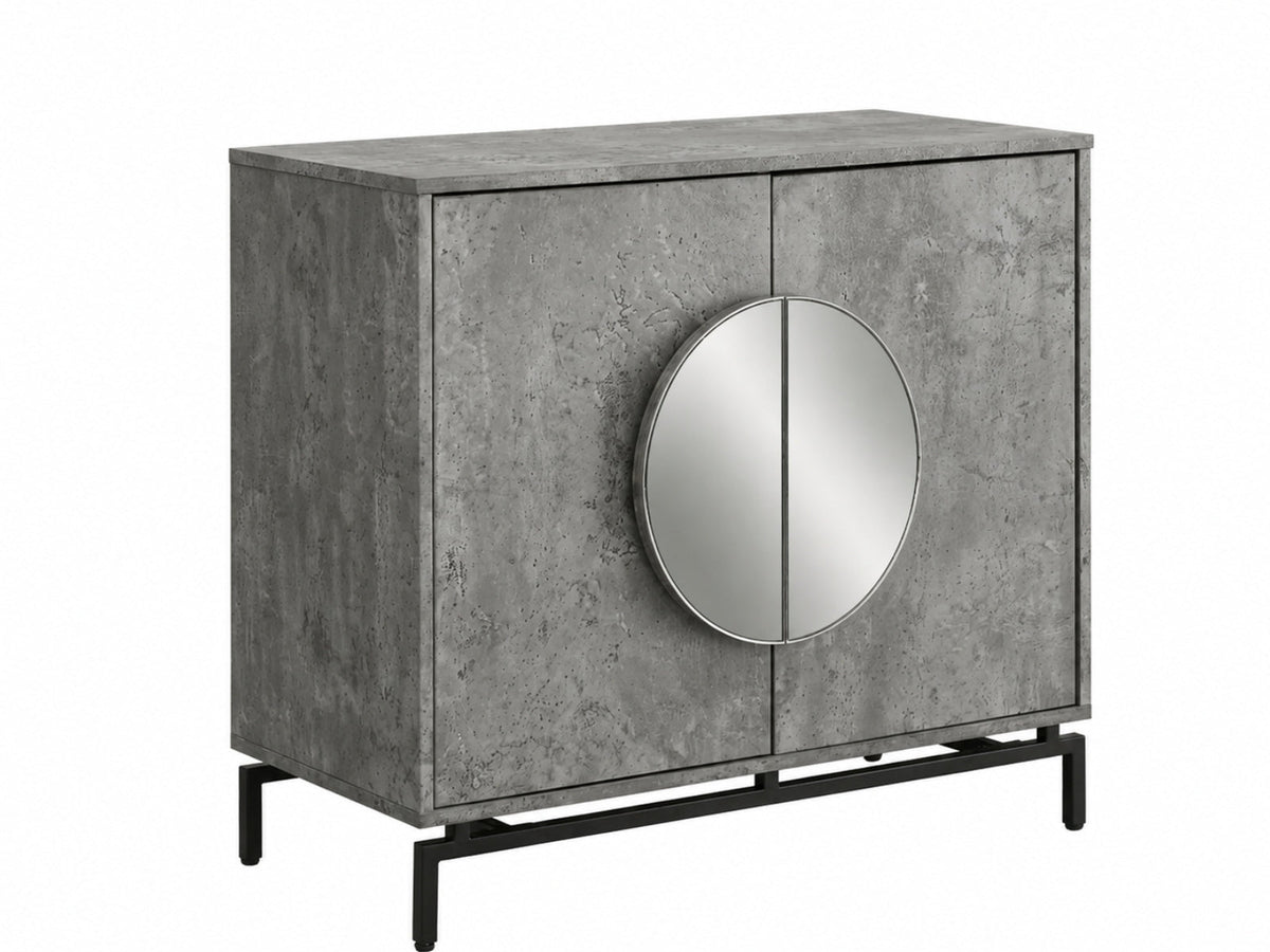 2-Door Wine Cabinet - Grey
