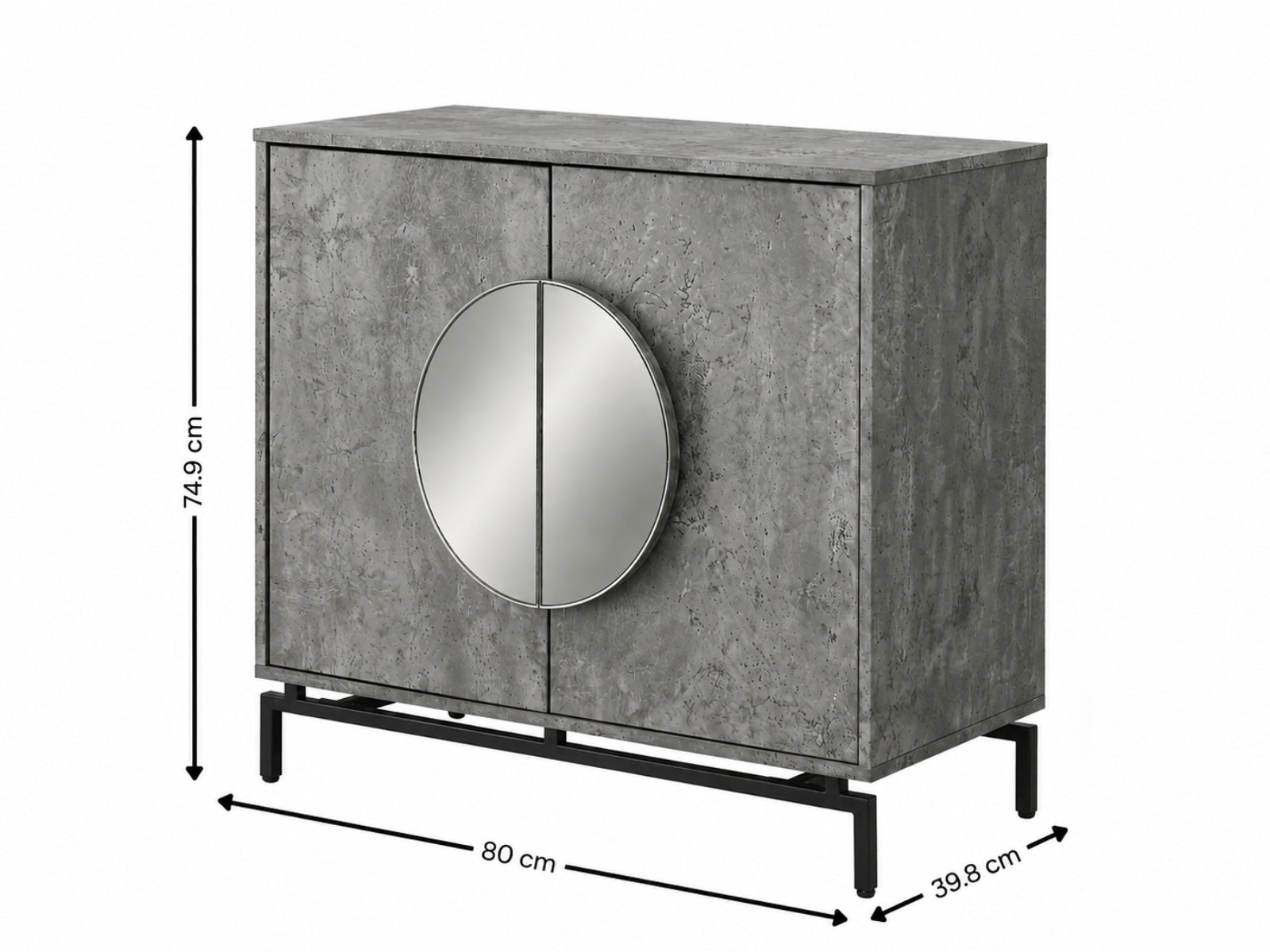 2-Door Wine Cabinet - Grey