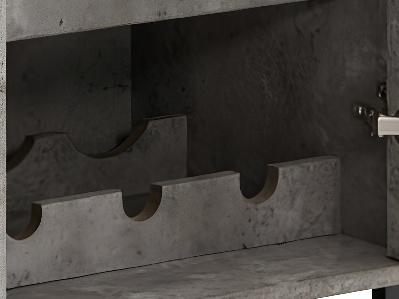 2-Door Wine Cabinet - Grey