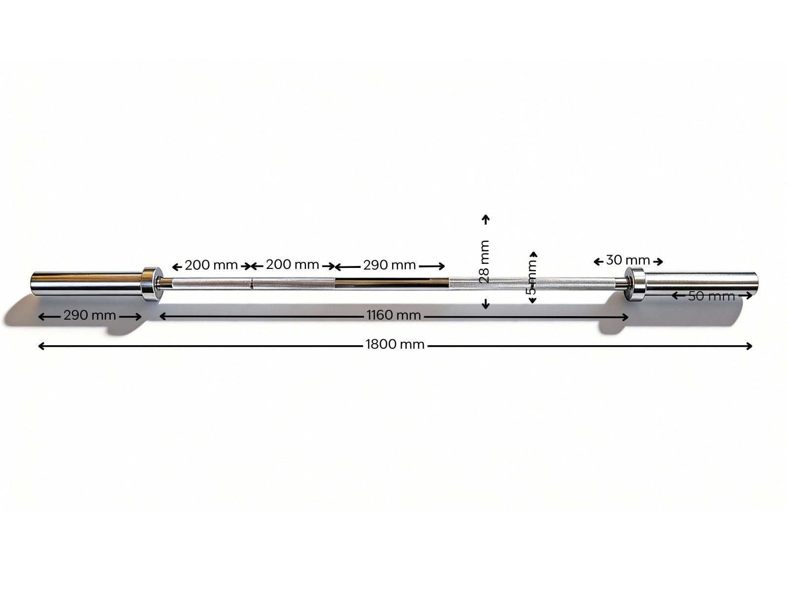 1.8m Olympic Barbell Bar x1