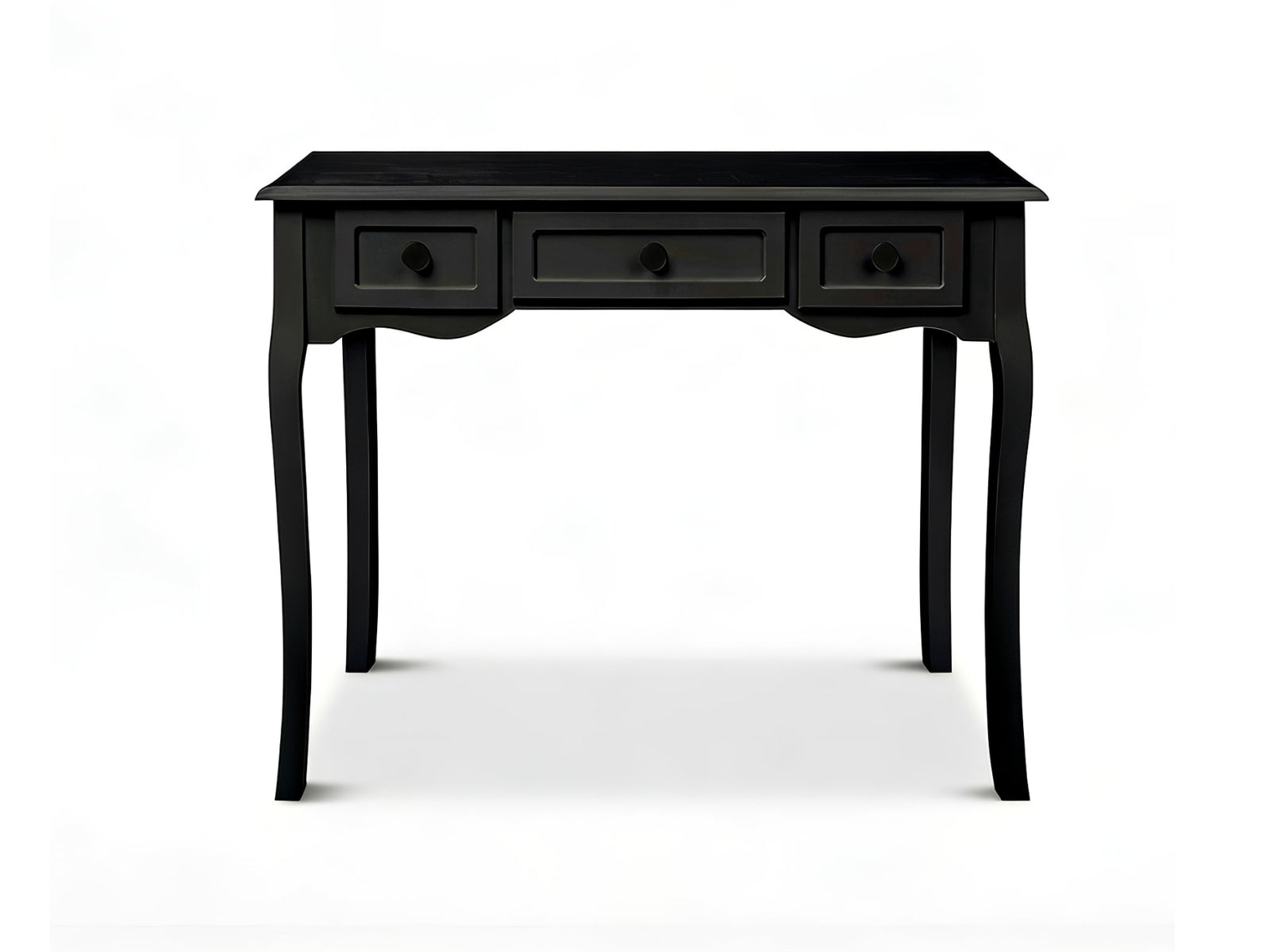 3-Drawer Console Table - Black