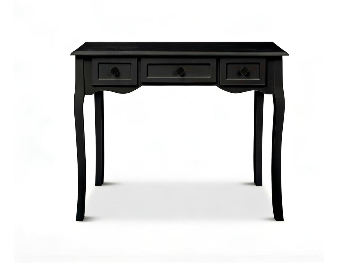3-Drawer Console Table - Black