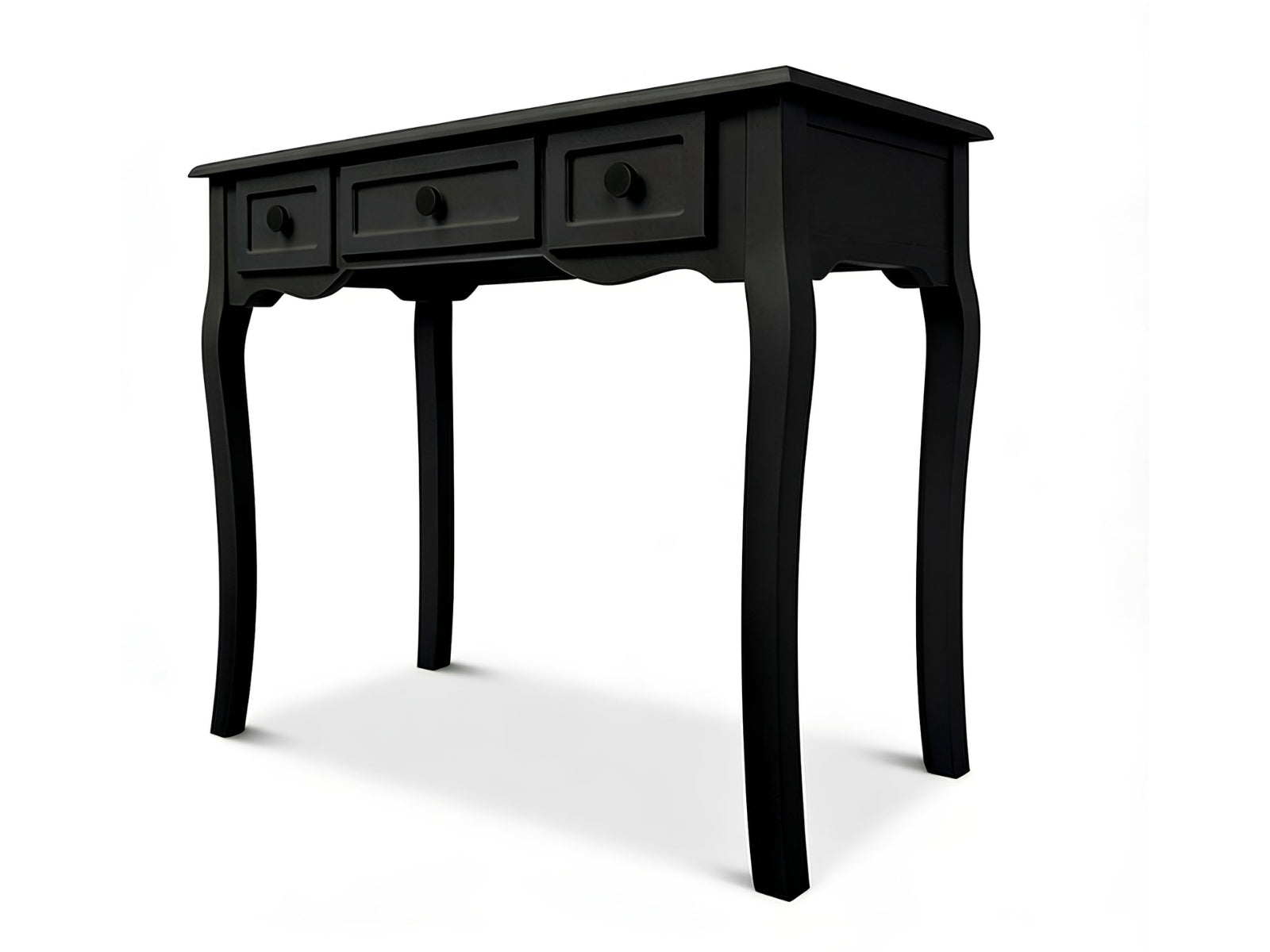 3-Drawer Console Table - Black