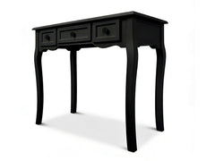 3-Drawer Console Table - Black