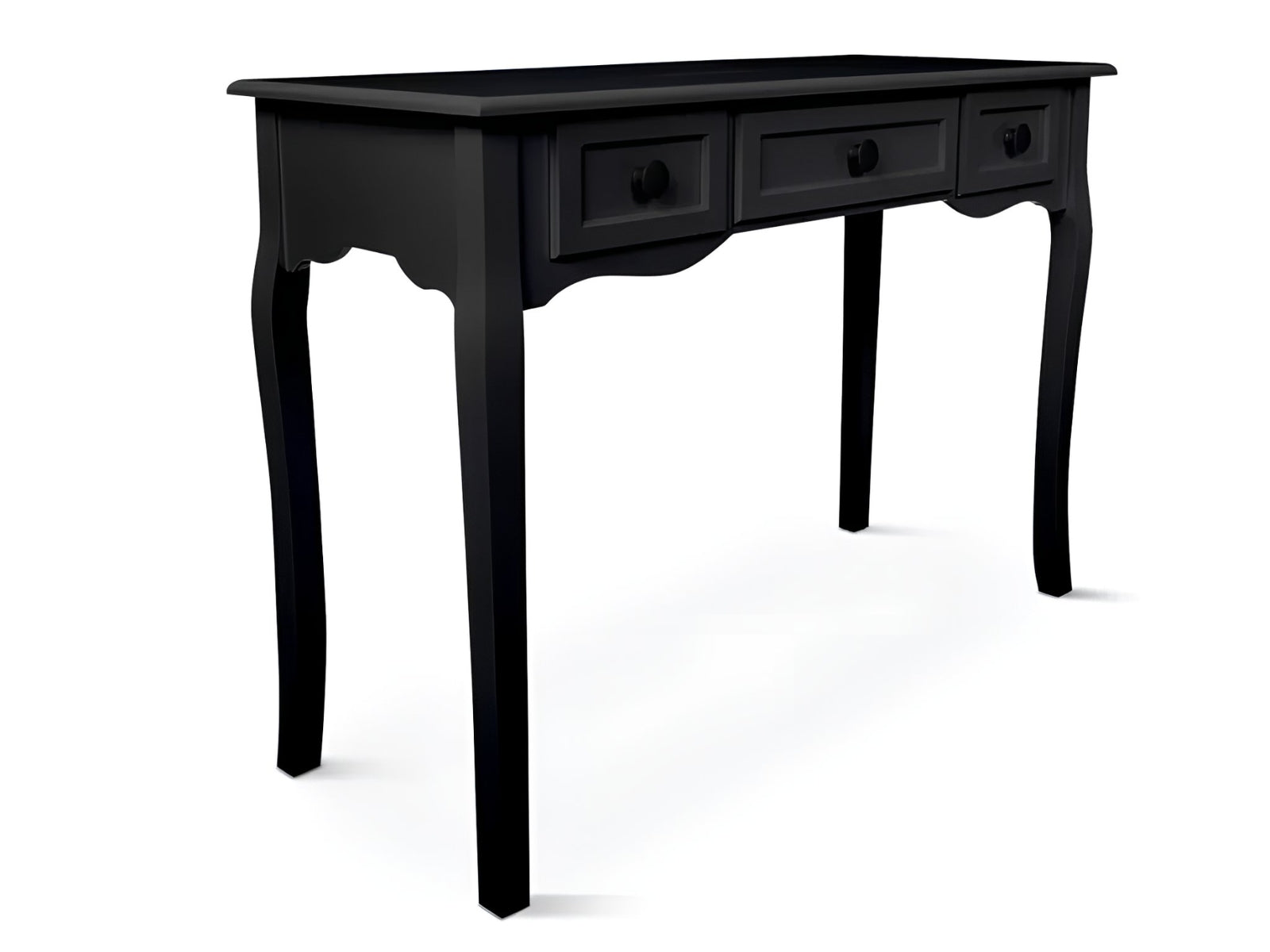 3-Drawer Console Table - Black