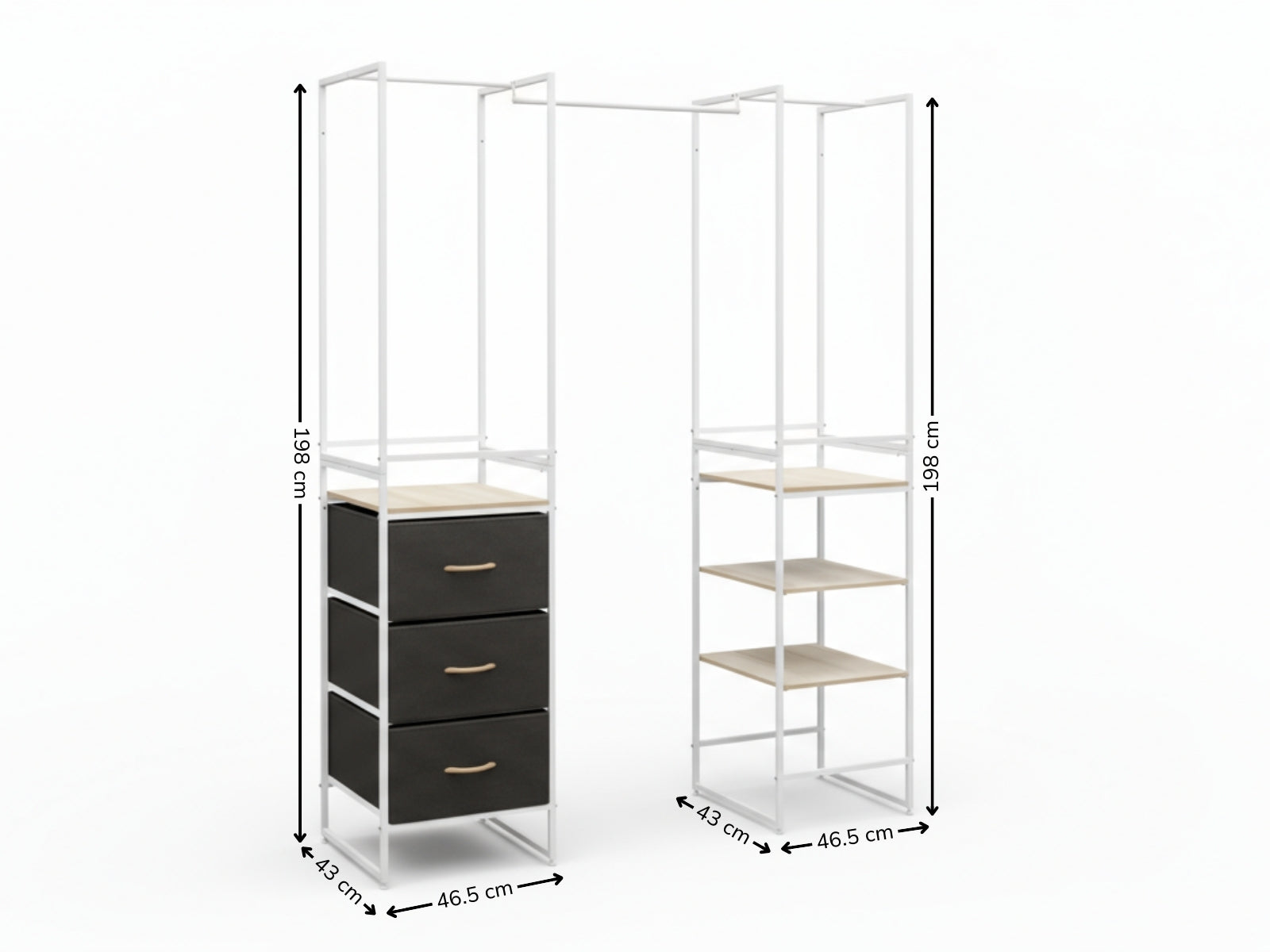 Delani Open Wardrobe Set