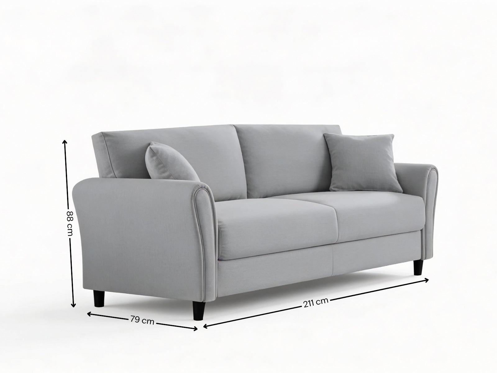 Cozza Linen Sofa - Light Grey