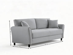 Cozza Linen Sofa - Light Grey