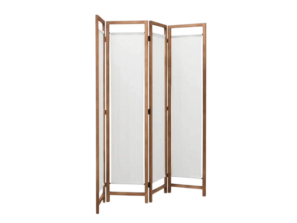 4-Panel Room Divider D S1 - Brown