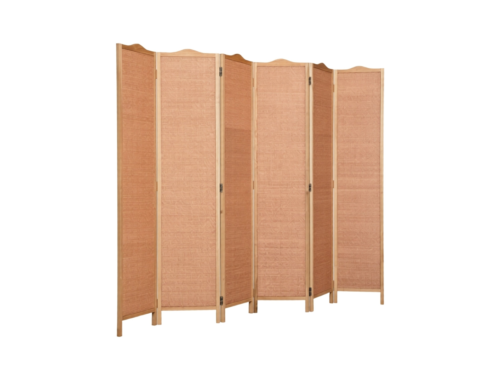 6-Panel Room Divider D S2 - Brown
