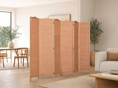 6-Panel Room Divider D S2 - Brown