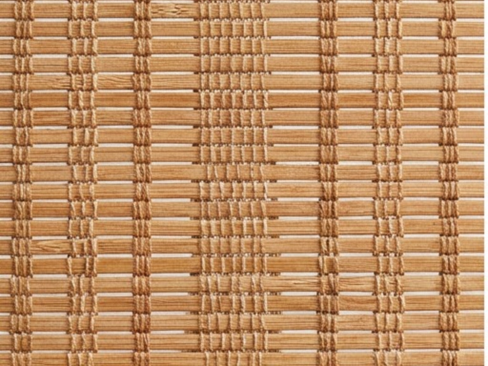 4-Panel Room Divider with Bamboo - Brown