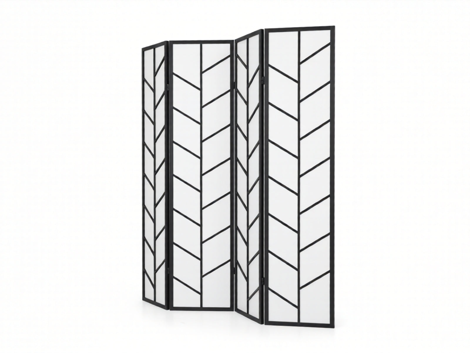 4-Panel Room Divider D P1 - Black
