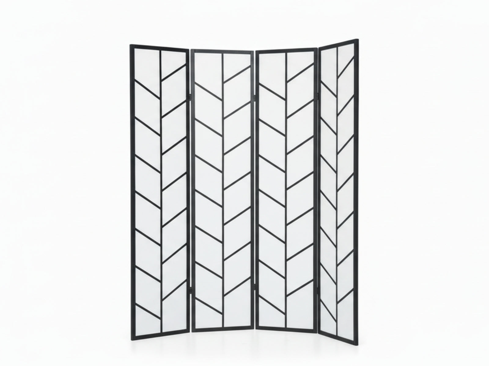 4-Panel Room Divider D P1 - Black