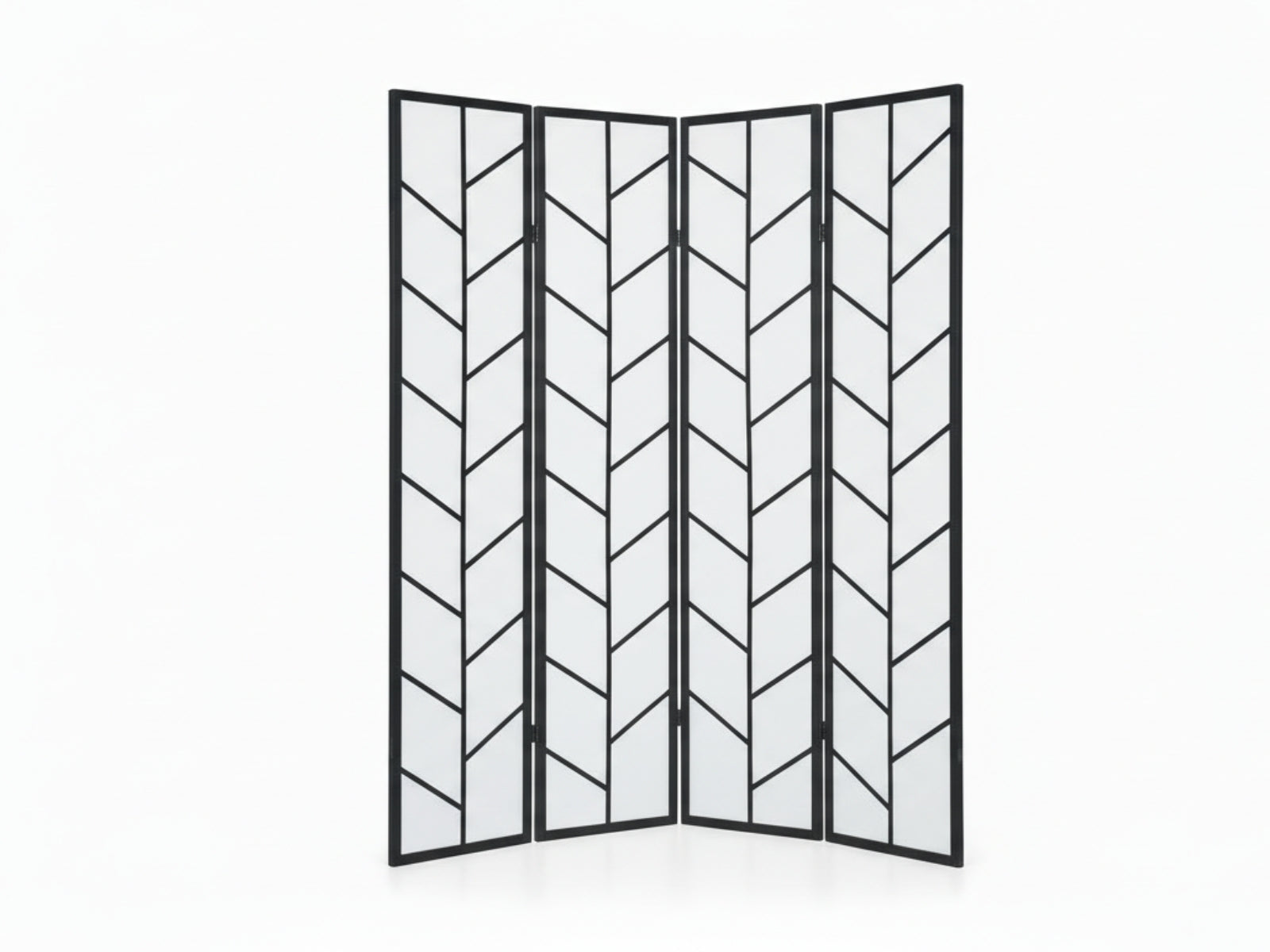 4-Panel Room Divider D P1 - Black