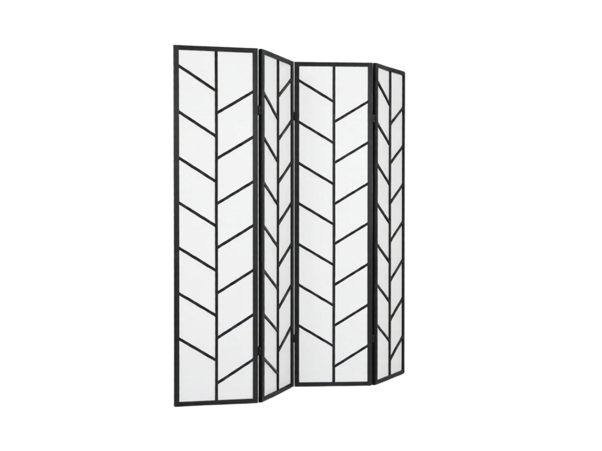 4-Panel Room Divider D P1 - Black