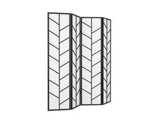 4-Panel Room Divider D P1 - Black