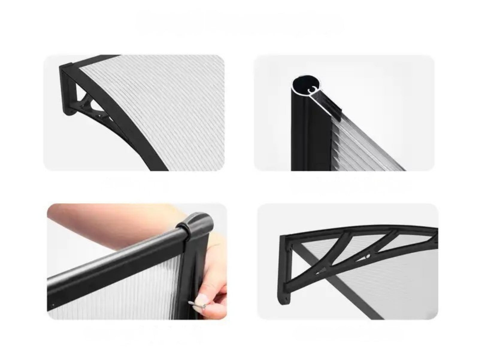 Clear Window Awning 100cm x 100cm