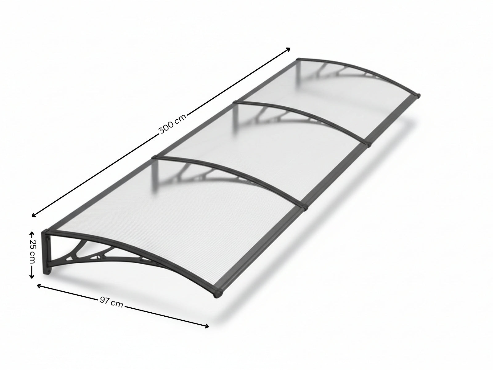 Clear Window Awning 100cm x 300cm