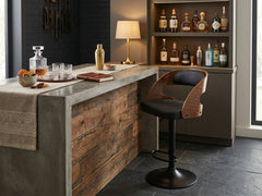 Bentwood Swivel Bar Stool