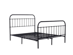 Darcy High Back Metal Bed Frame Black - King