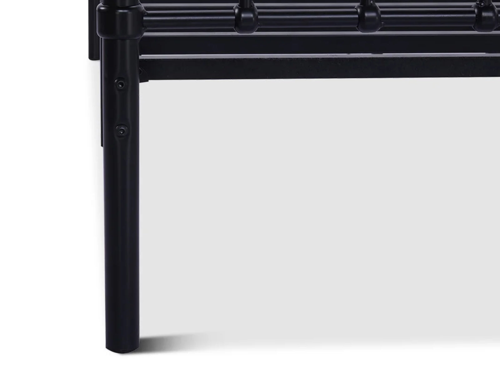 Darcy High Back Metal Bed Frame Black & Boucle22 Mattress - King